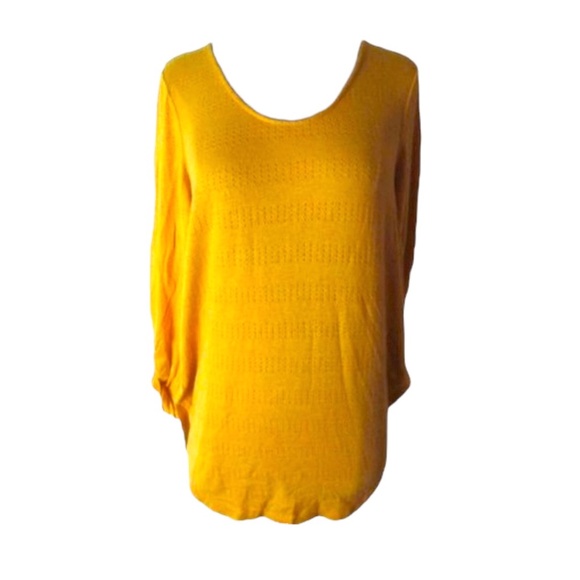 Anthropologie Tops - NWOT ANTHROPOLOGIE AKEMI + KIN YELLOW SYLVIE POINTELLE TOP sz M